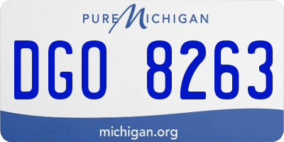 MI license plate DGO8263