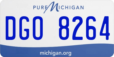 MI license plate DGO8264