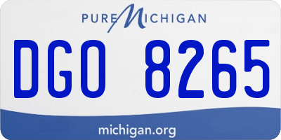 MI license plate DGO8265