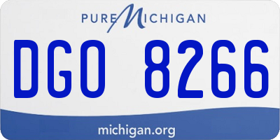 MI license plate DGO8266