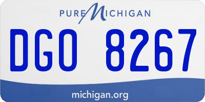 MI license plate DGO8267
