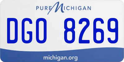 MI license plate DGO8269