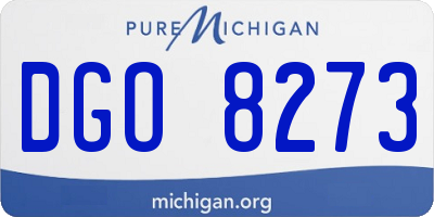 MI license plate DGO8273
