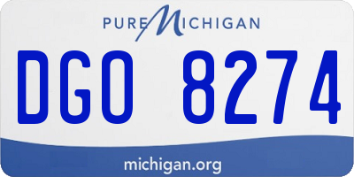 MI license plate DGO8274