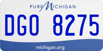 MI license plate DGO8275