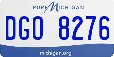 MI license plate DGO8276