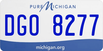 MI license plate DGO8277