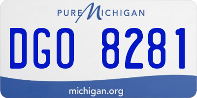 MI license plate DGO8281