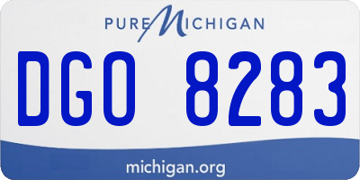 MI license plate DGO8283