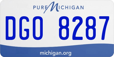 MI license plate DGO8287
