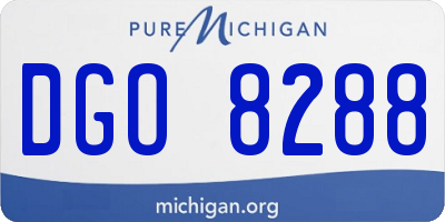 MI license plate DGO8288