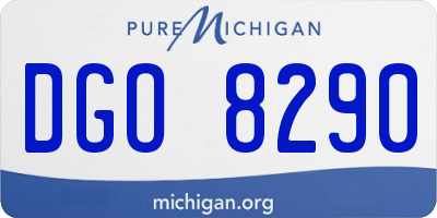 MI license plate DGO8290