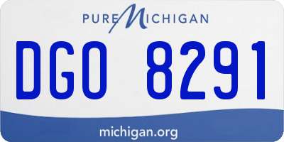 MI license plate DGO8291