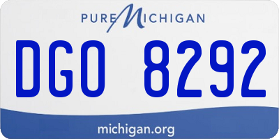 MI license plate DGO8292