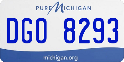 MI license plate DGO8293