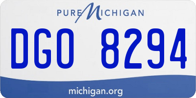 MI license plate DGO8294