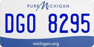MI license plate DGO8295