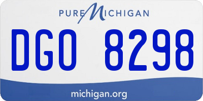 MI license plate DGO8298