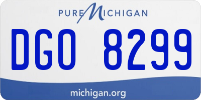 MI license plate DGO8299