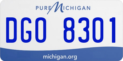 MI license plate DGO8301