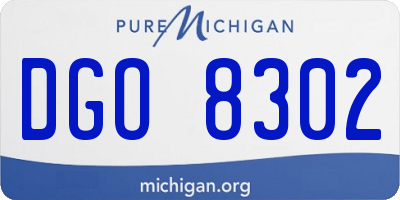 MI license plate DGO8302