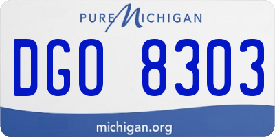 MI license plate DGO8303