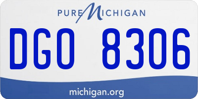 MI license plate DGO8306