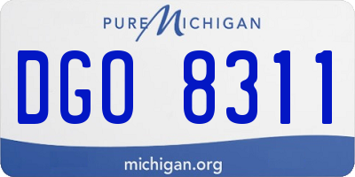 MI license plate DGO8311