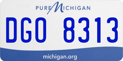 MI license plate DGO8313