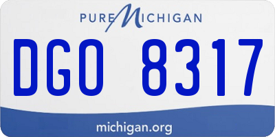 MI license plate DGO8317