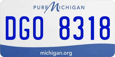 MI license plate DGO8318