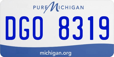 MI license plate DGO8319