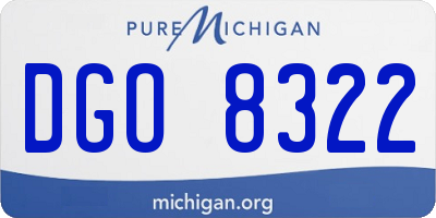 MI license plate DGO8322