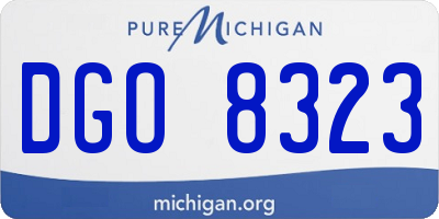 MI license plate DGO8323
