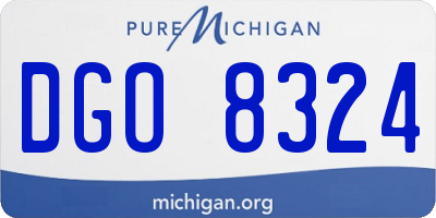 MI license plate DGO8324