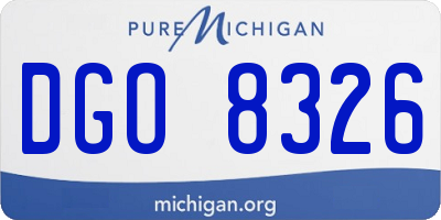 MI license plate DGO8326