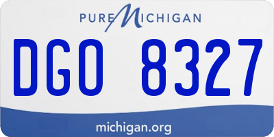 MI license plate DGO8327