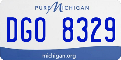 MI license plate DGO8329
