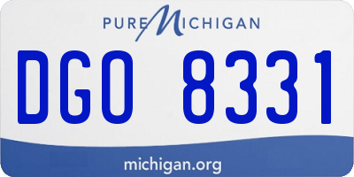 MI license plate DGO8331