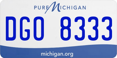 MI license plate DGO8333