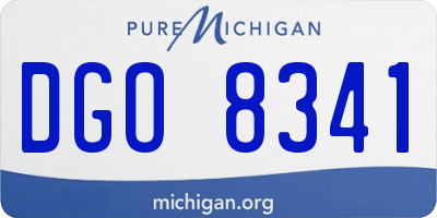 MI license plate DGO8341