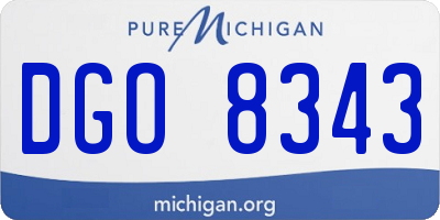 MI license plate DGO8343