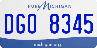 MI license plate DGO8345