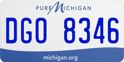 MI license plate DGO8346