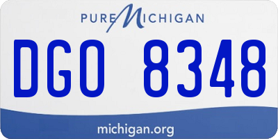 MI license plate DGO8348