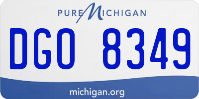 MI license plate DGO8349
