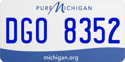 MI license plate DGO8352