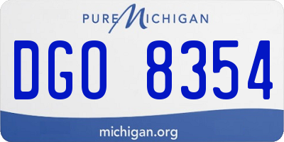 MI license plate DGO8354