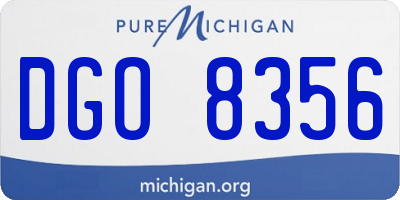MI license plate DGO8356