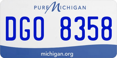 MI license plate DGO8358
